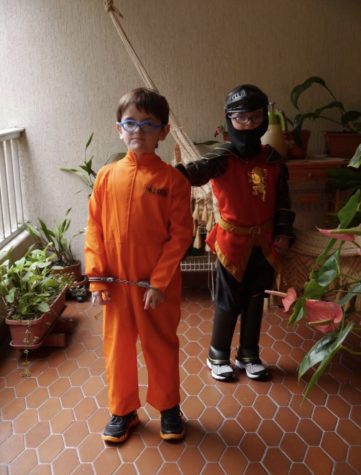 Left to right, Miguel and Felipe Tamayo during TCS’s Elementary Halloween Celebration. 