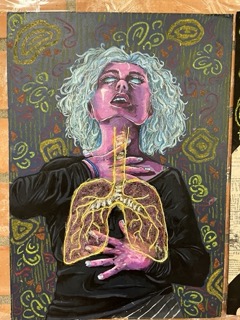 Garcia’s important and unique painting represents her essence in the colorful walls of the AP Art classroom. 
