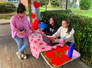 The NHS group at high school puts together candy grams and serenades for all the students. It is a tradition during Valentines Day week where NHS students make candygrams and sell them so anyone can give them to whoever they want. We enjoy doing this. Its hilarious to see how people react when they receive candygrams and serenades from someone unexpected, Eva Morales, NHS President, said. 