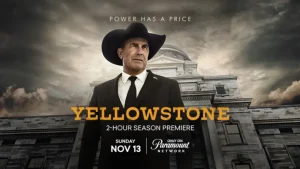 TV show Yellowstone cover displaying Jhon Dutton Character.
