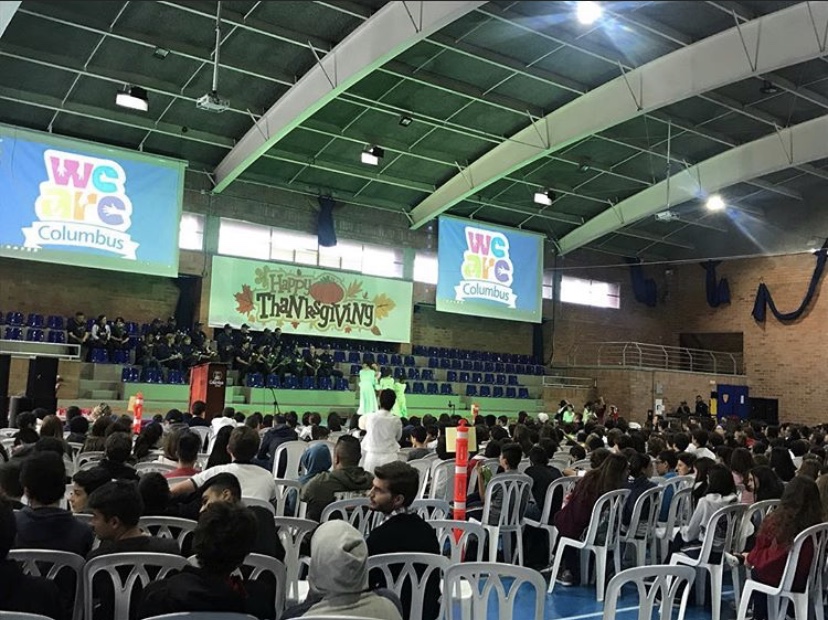Middle and high school at last years thanksgiving assembly on November 20th, 2018.