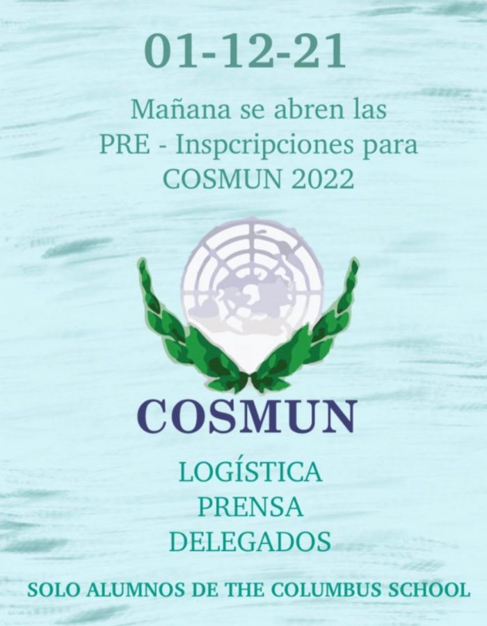 COSMUN Pre-Inscriptions poster