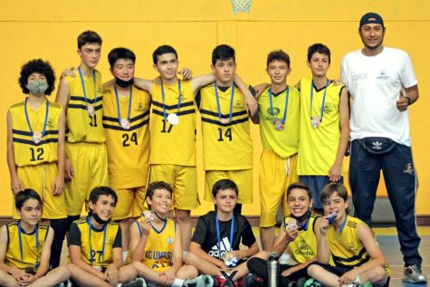 MS Boys Basketball team received their medals after the finals vs Alcazares in the High School coliseum on March 11th.