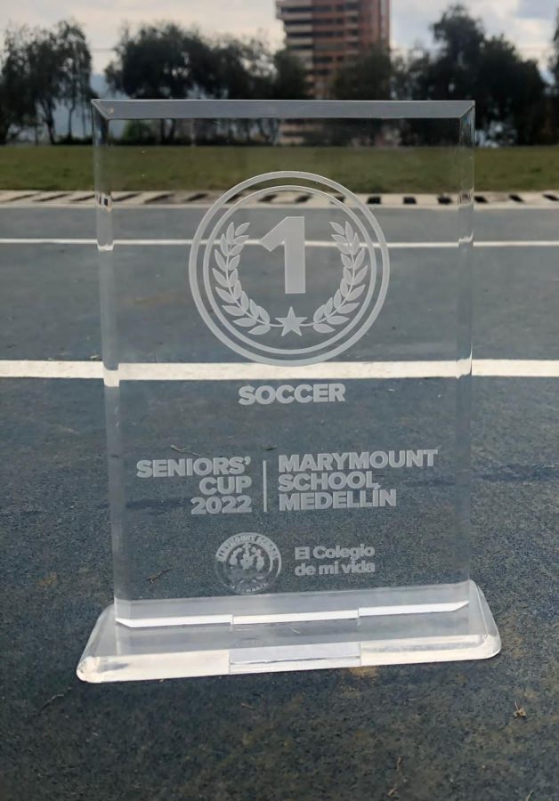 The+Seniors+Cup+championship+trophy+won+by+the+TCS+Girls+HS+Soccer+Team+at+Colegio+Marymount+on+May+20.+