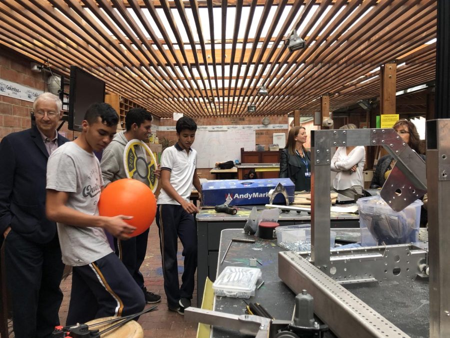 The Lightning Blue Lizards work on the 2019 robot for the FRC competition in the old Makers Space. The new facility will prvide more space and equiptment.  