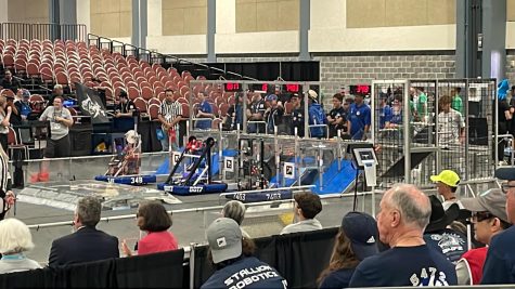 TCS Team 7403s robot (right) competing at the FRC competition at Palm Beach, Florida March 1-4.