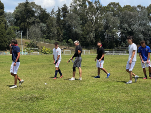 Out in the turf the different high school teams fight up the ranks of this year's Interclasses tournament. The senior students participate with three different teams.